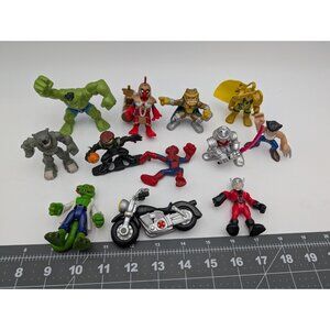 Hasbro Marvel Mini Figures Lot Hulk Spider-Man Loki‎ Goblin Samurai Wolverine